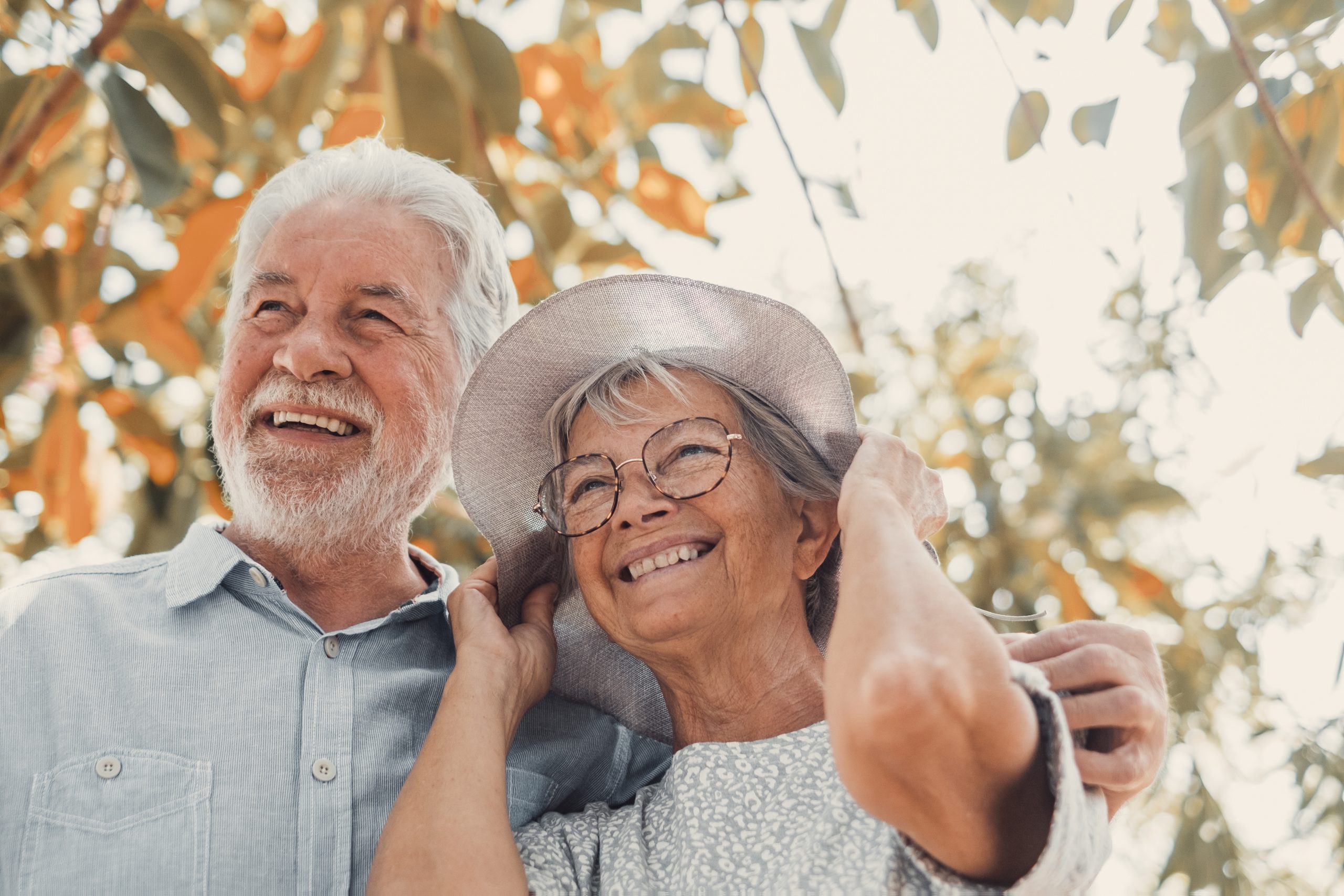 elderly couple happy that they got estate planning done in Estero, Florida